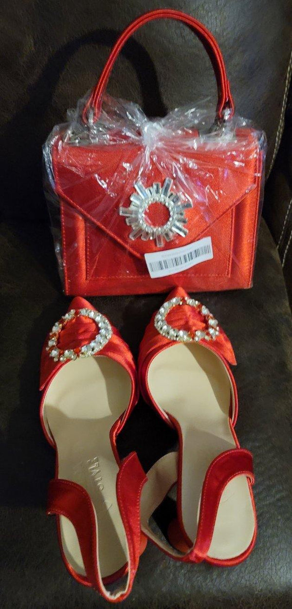 CLASSY RED MATCHING SHOE SET - Blessed_PTA_Collections