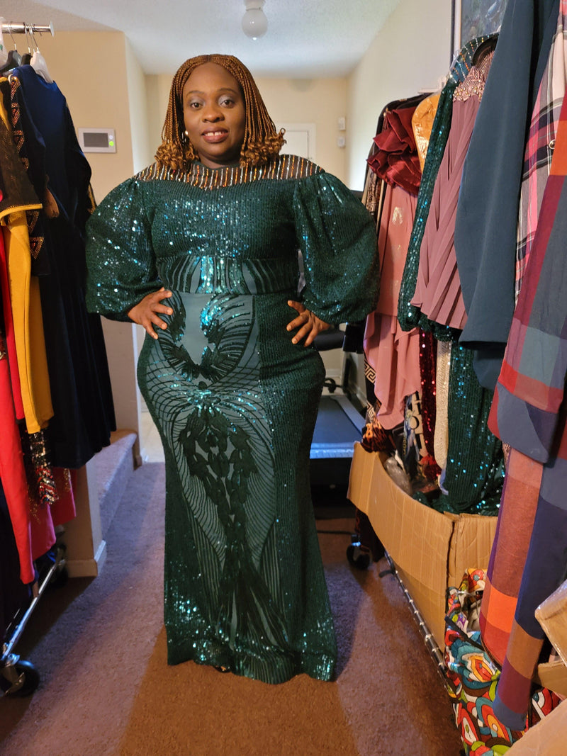 Green dress for owanbe - Blessed_PTA_Collections