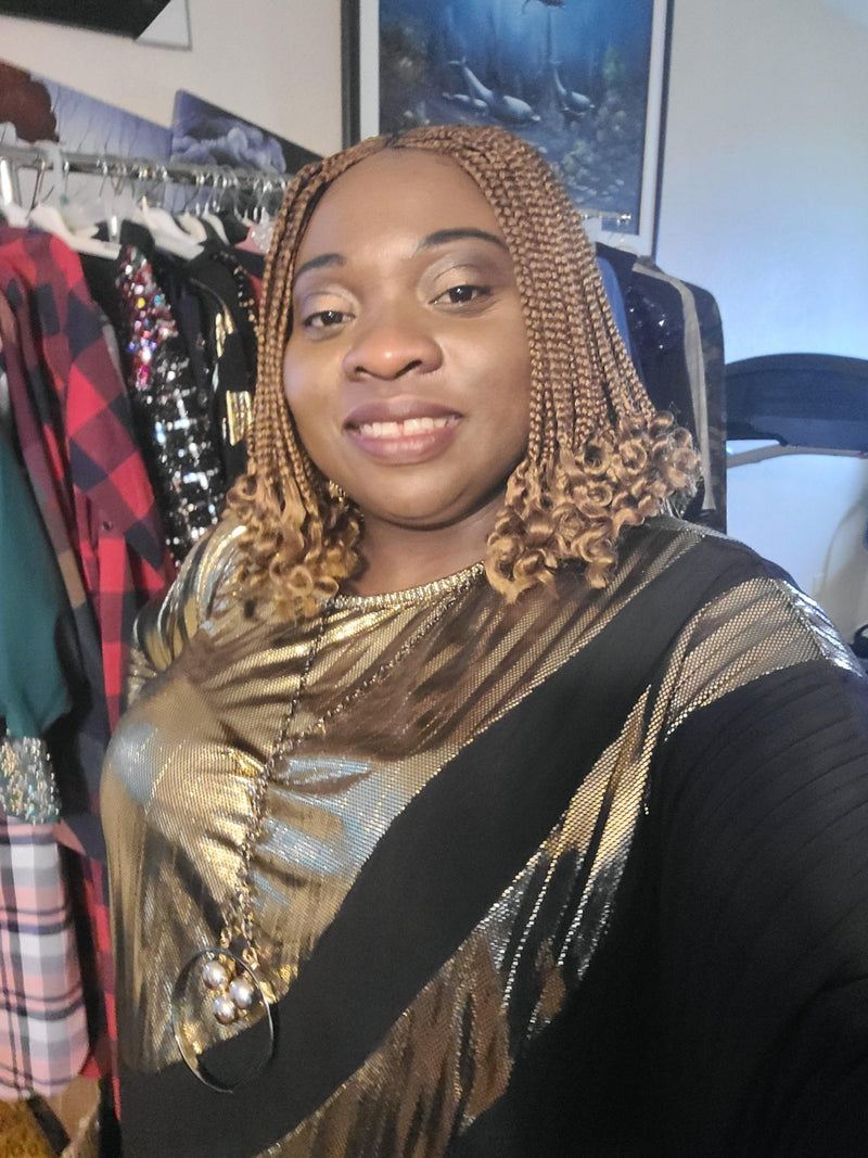Black &gold beautiful dress - Blessed_PTA_Collections