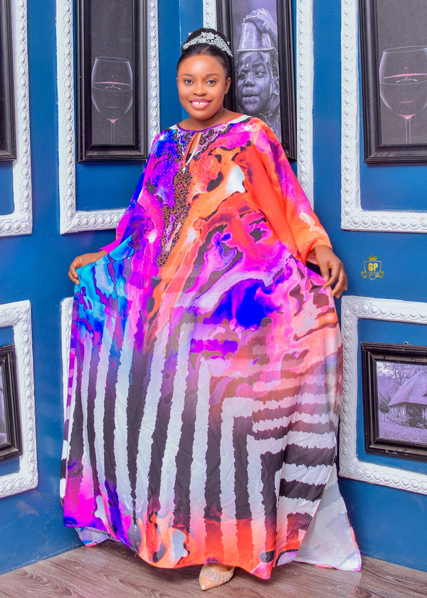 Multicolored stylish free dress - Blessed_PTA_Collections