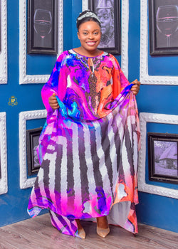 Multicolored stylish free dress - Blessed_PTA_Collections