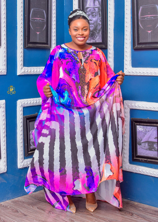 Multicolored stylish free dress - Blessed_PTA_Collections