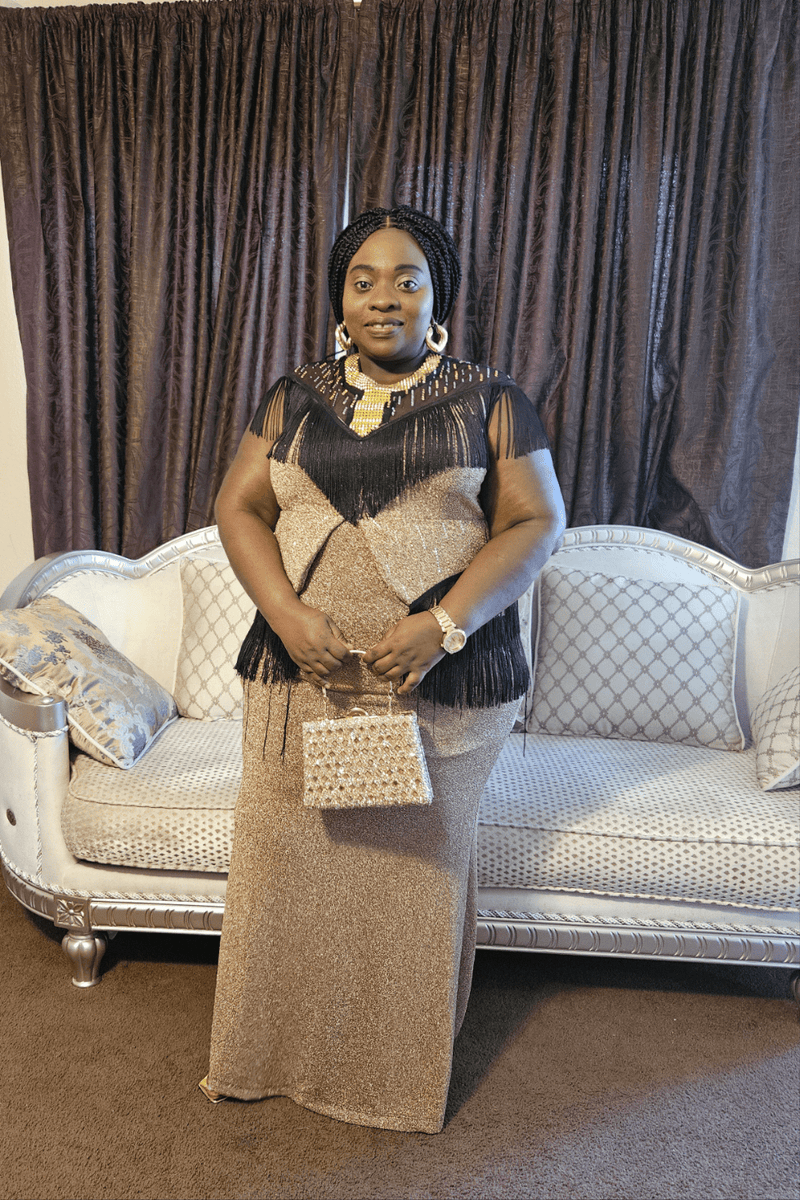 Beautiful gold&black dress - Blessed_PTA_Collections