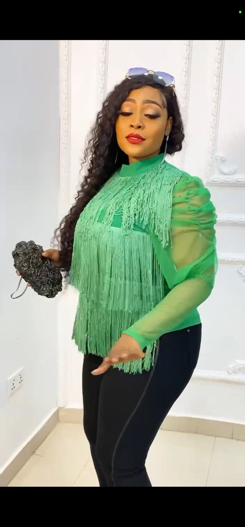 Long sleeve green top - Blessed_PTA_Collections