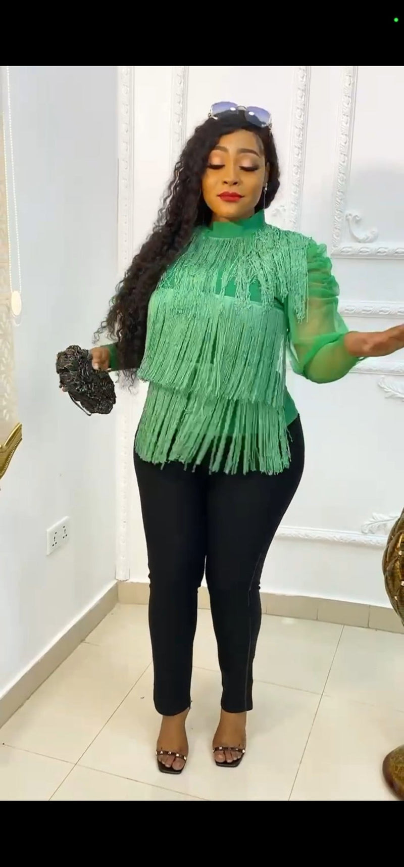 Long sleeve green top - Blessed_PTA_Collections