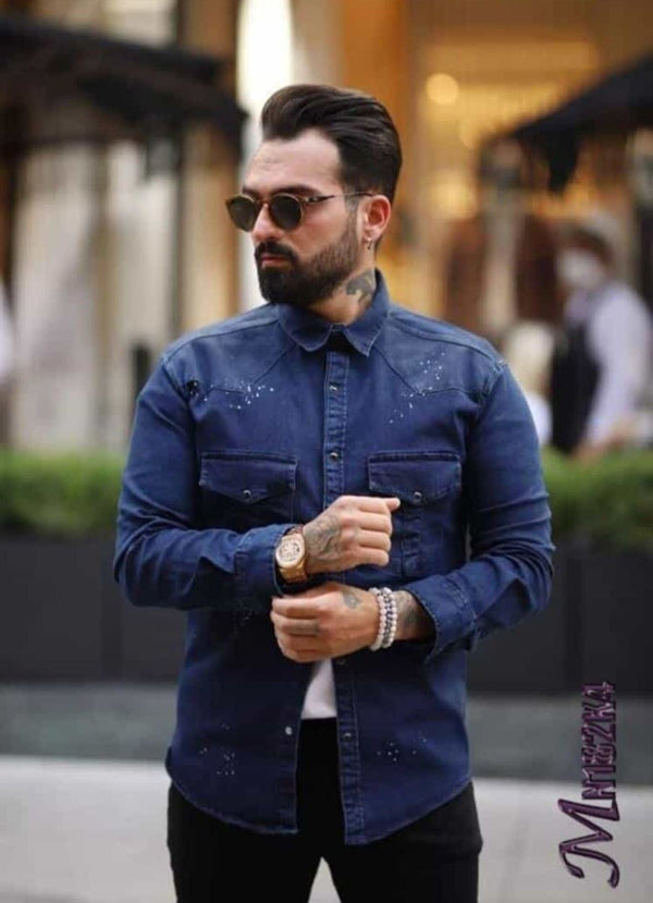 Men jeans shirt - Blessed_PTA_Collections