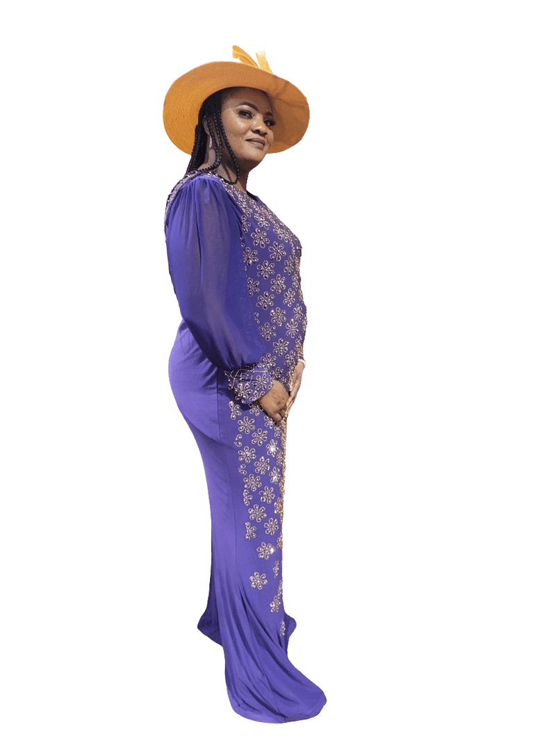 Beautiful purple long dress - Blessed_PTA_Collections
