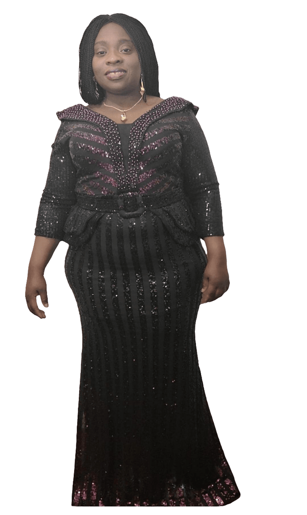 Sequin belted dress - Blessed_PTA_Collections