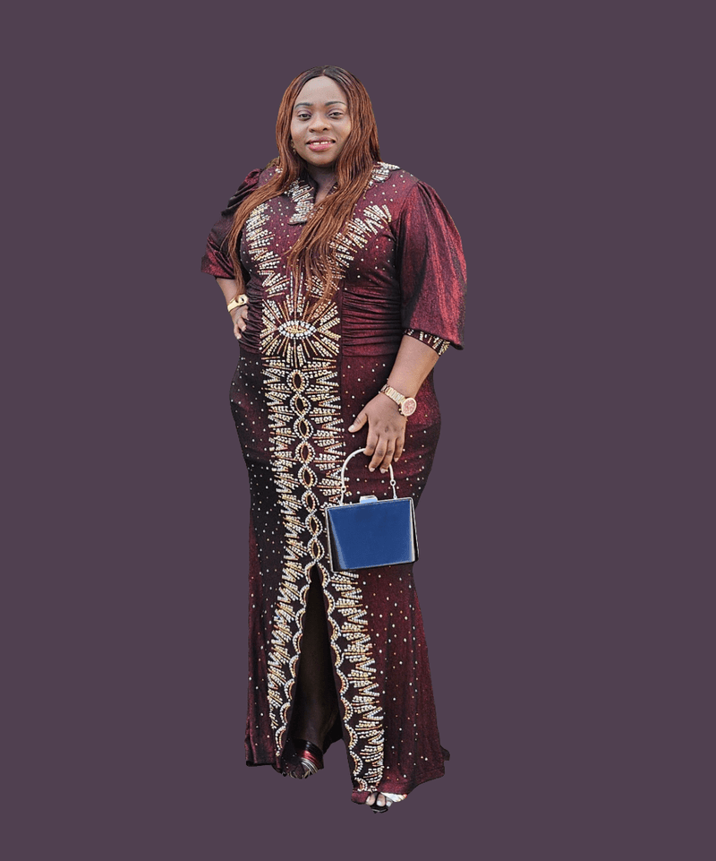 Classy Wine Dress for Women - Casual Style - Womenswear - Blessed_PTA_Collections