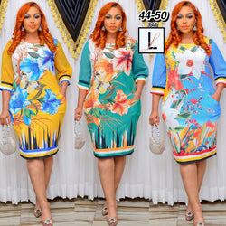 Knee - length dress in yellow - Blessed_PTA_Collections