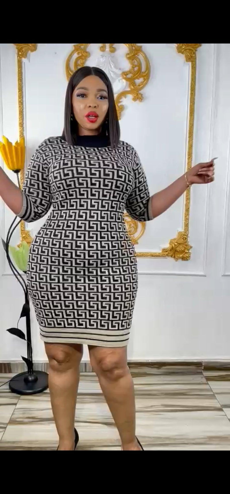 Comfy mock neck sweater dress - Blessed_PTA_Collections