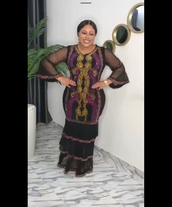 Classy stoned abaya-like dress